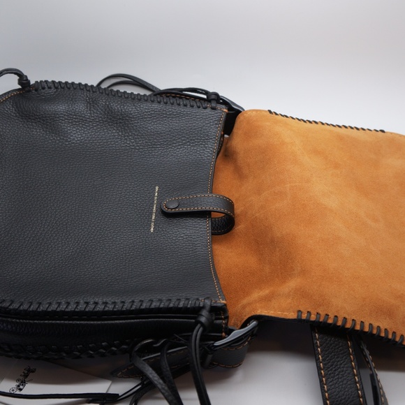 Coach Black Whipstitch Saddle Crossbody Purse - Picture 4 of 8